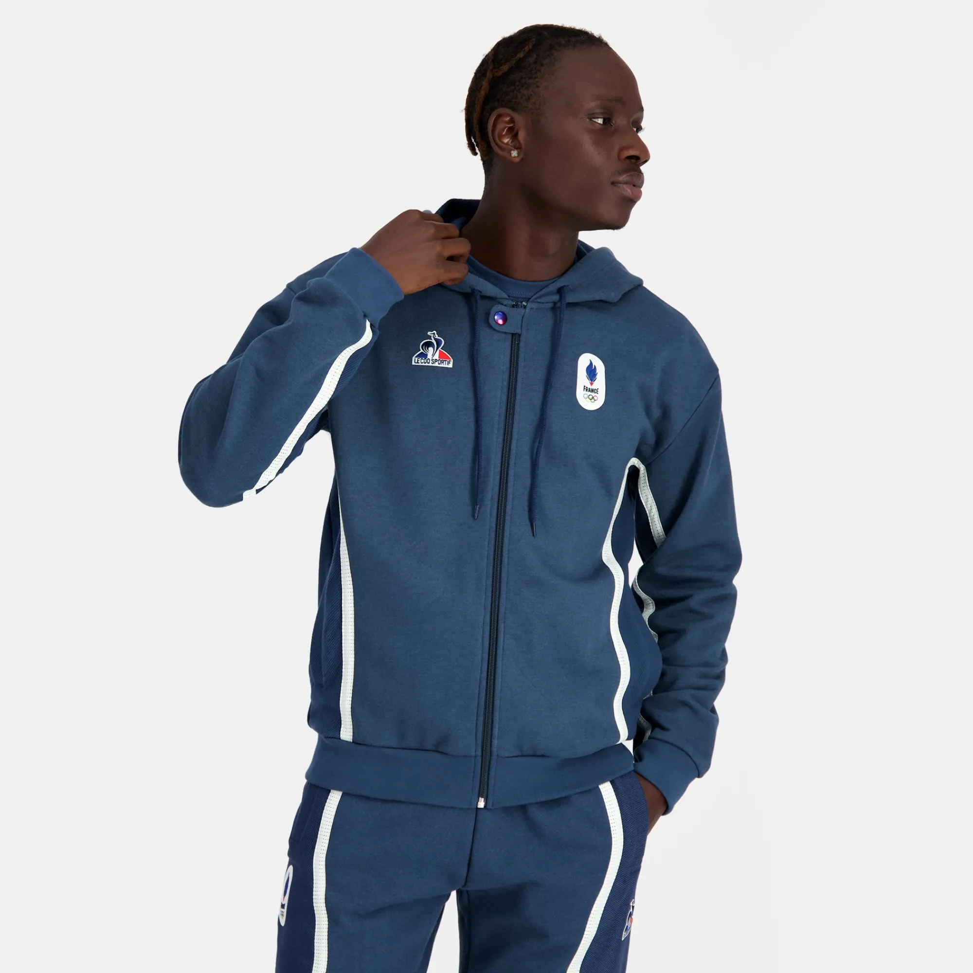 Fashion Équipe de France Olympique | Paris 2024 Sweat zippé à capuche Équipe de France Homme Homme Hoodies | Sweats