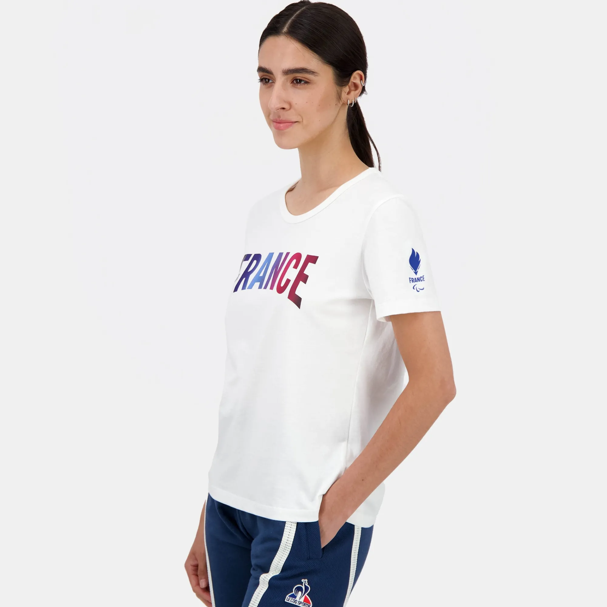 Cheap Équipe de France Paralympique Paris 2024 T-shirt Équipe de France Femme Femme T-shirts, Polos Et Débardeurs